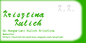 krisztina kulich business card
